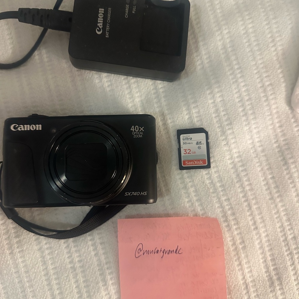 Canon Black SX740 HS Digital Camera with Accessories